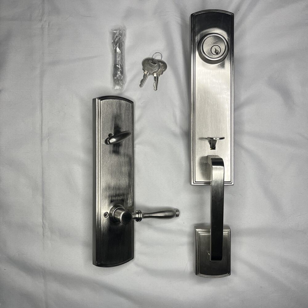 Delaney Briona Handle Set US15 Satin Nickel LH Italian Collection w/ Keys Screws
